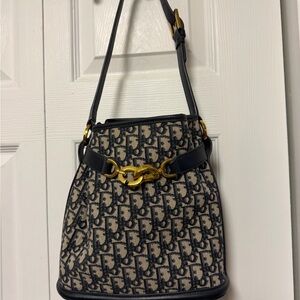 Dior -Navy and Gold Shoulder Bag